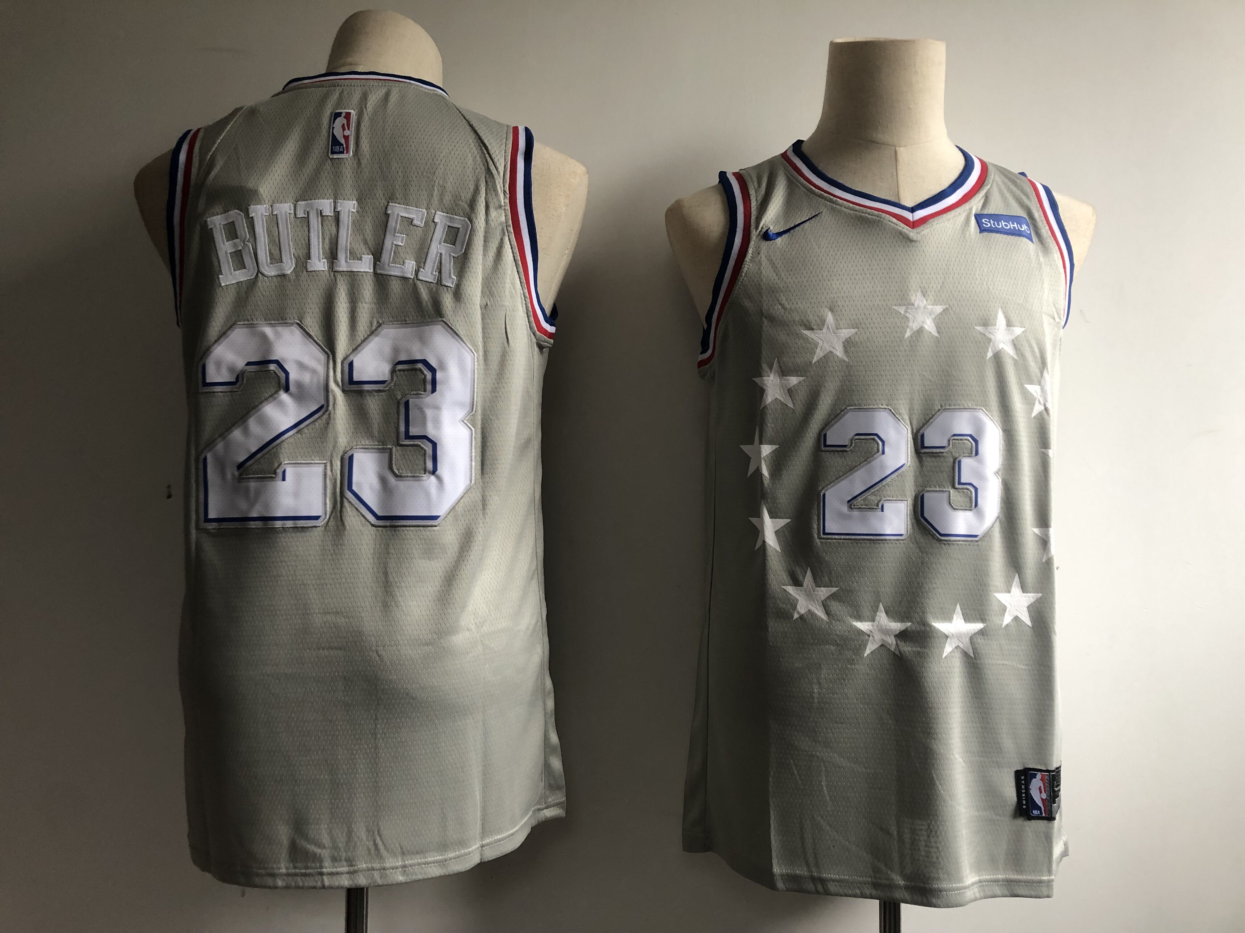 Men Philadelphia 76ers #23 Butler grey City Edition Game Nike NBA Jerseys->youth nfl jersey->Youth Jersey